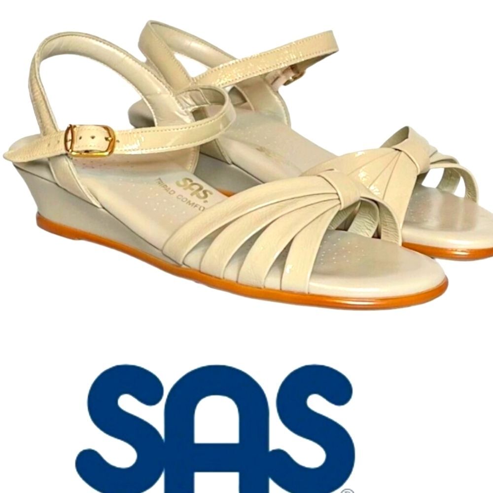 SAS Strappy Quarter Strap Wedge Sandal Size 10 M NEW